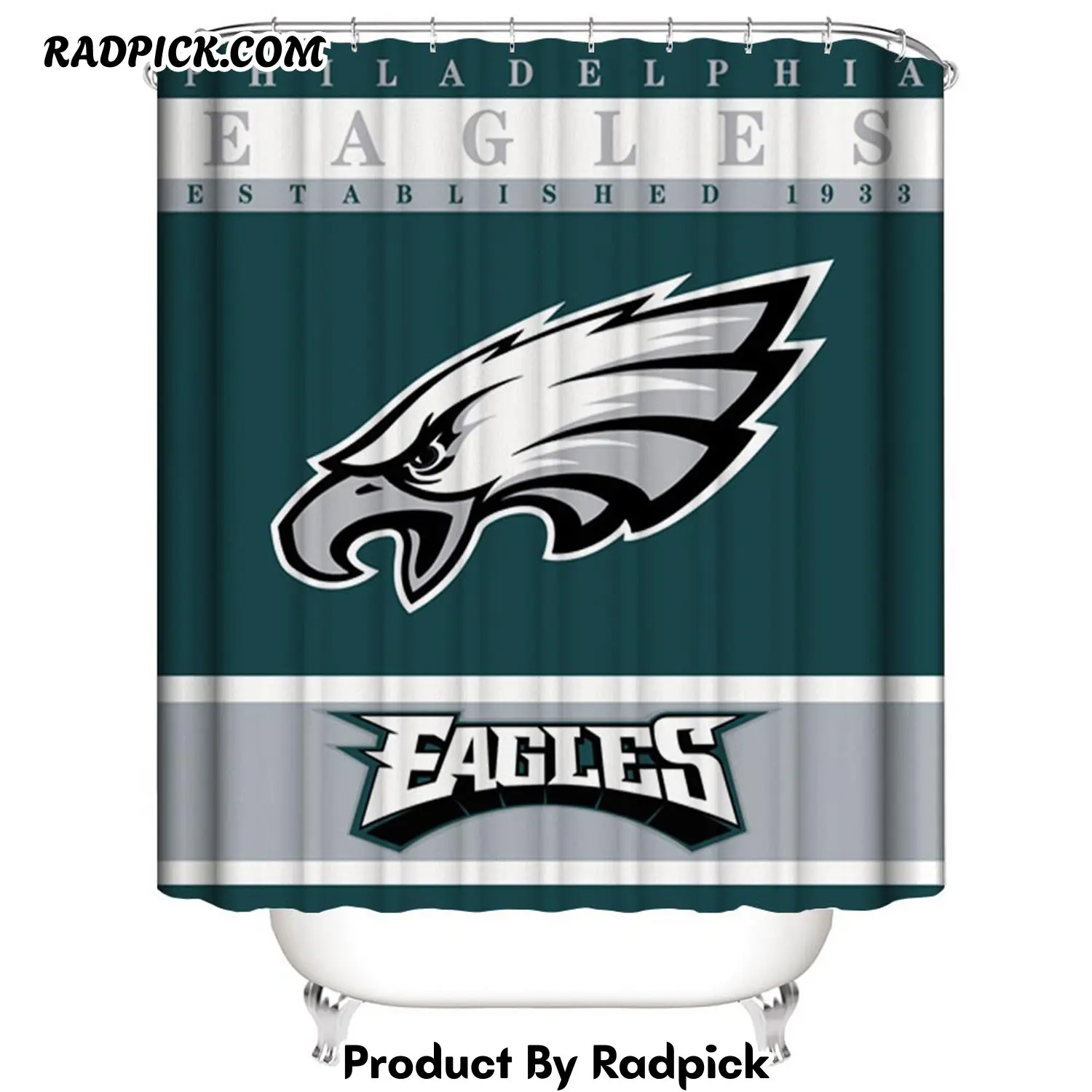 Football team flag the philadelphia eagles shower curtain rp387907
